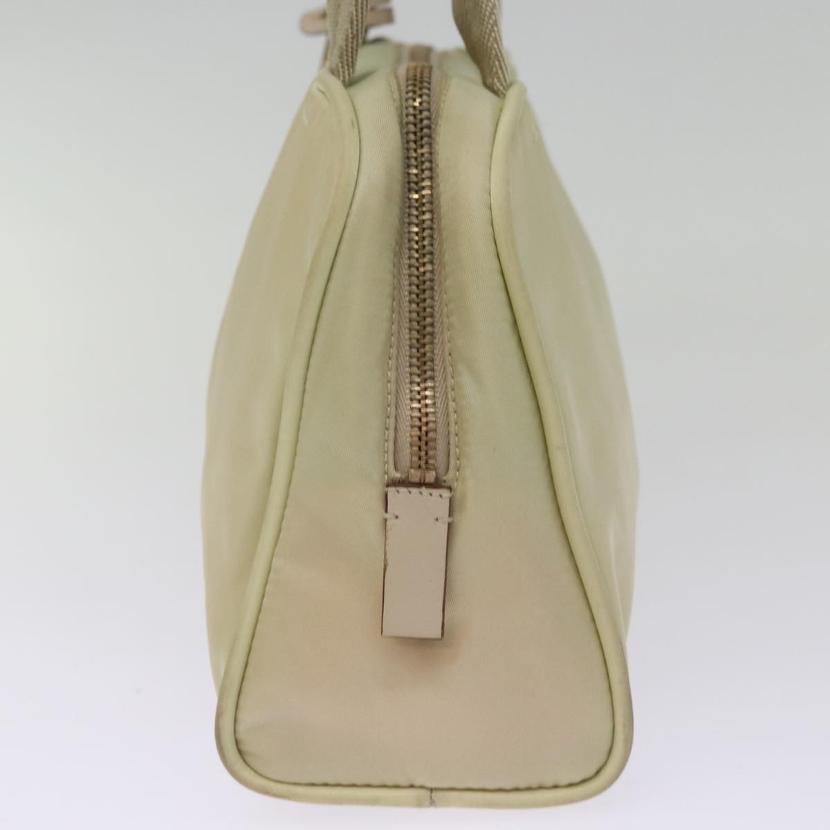 PRADA Hand Bag Nylon Cream 76980