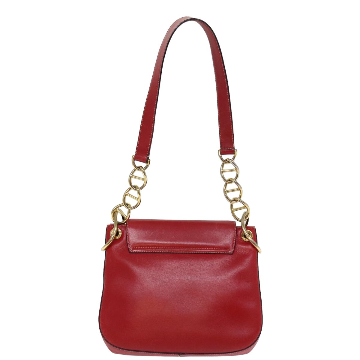 PRADA Shoulder Bag Leather Red 76981