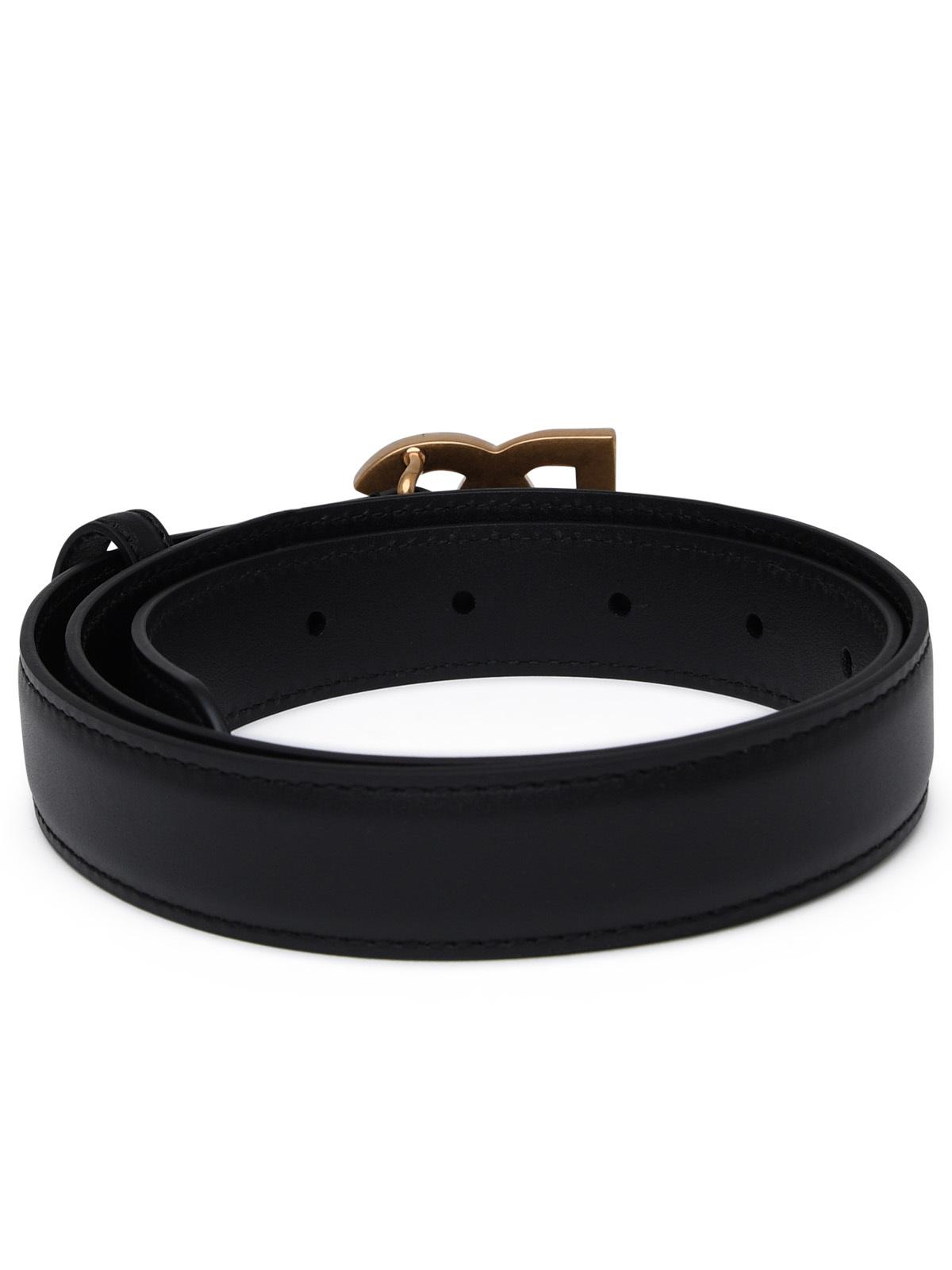 Dolce & Gabbana Black Leather Belt Women