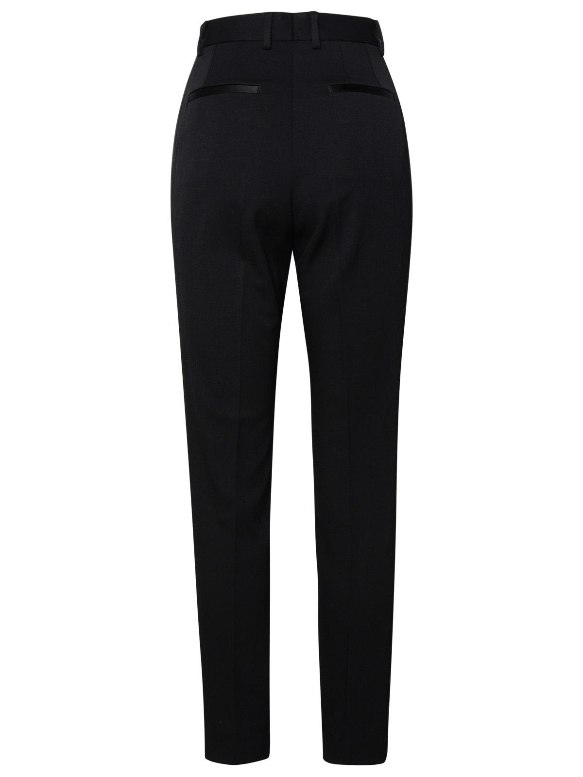 Dolce & Gabbana Black Virgin Wool Blend Trousers Women