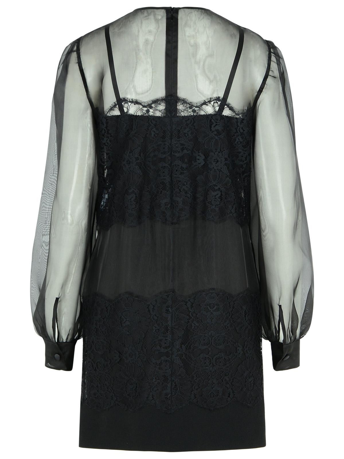 Dolce & Gabbana Black Silk Organza Dress Women