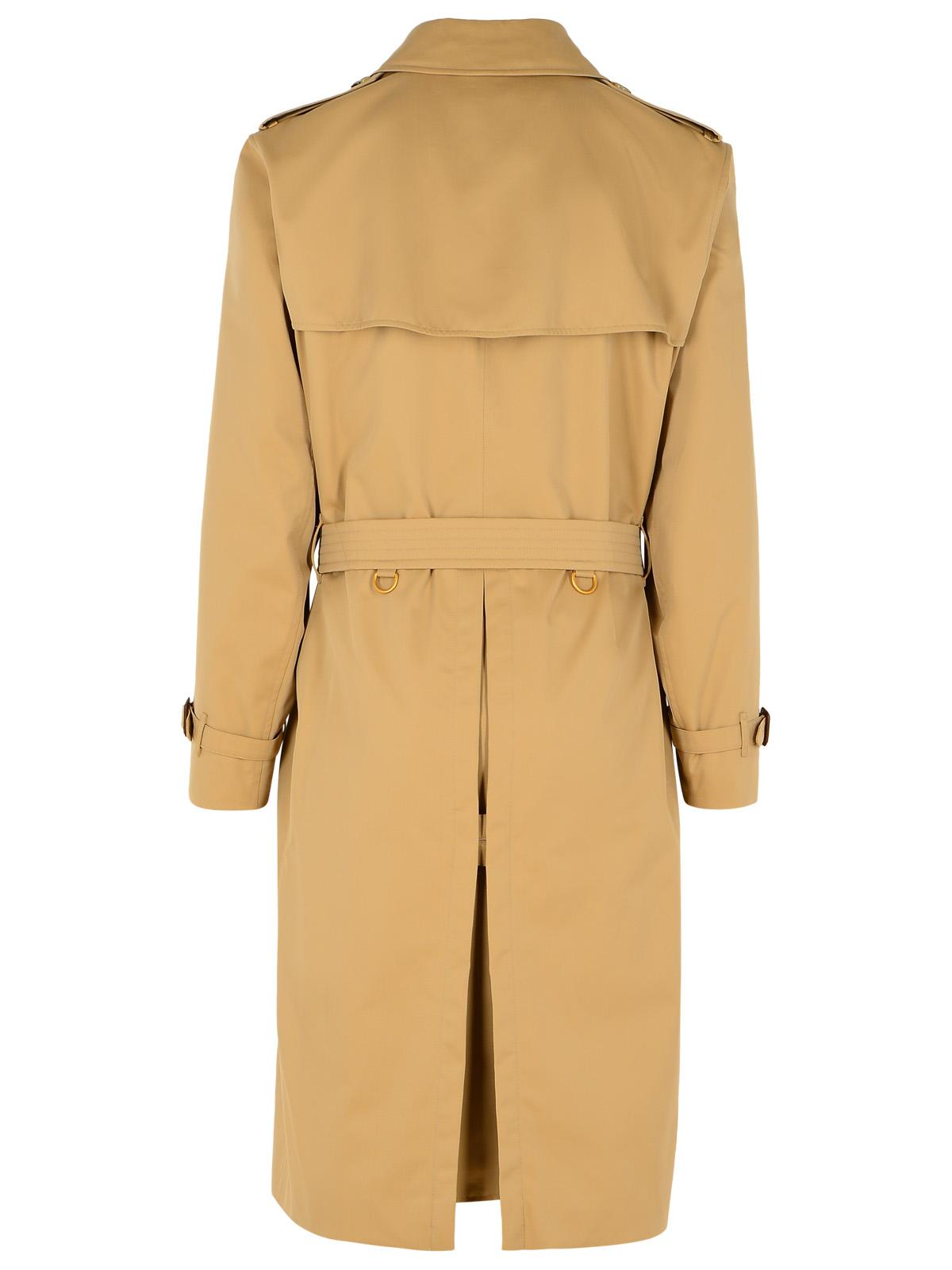 Burberry Long 'Kensington' Beige Cotton Trench Coat Men