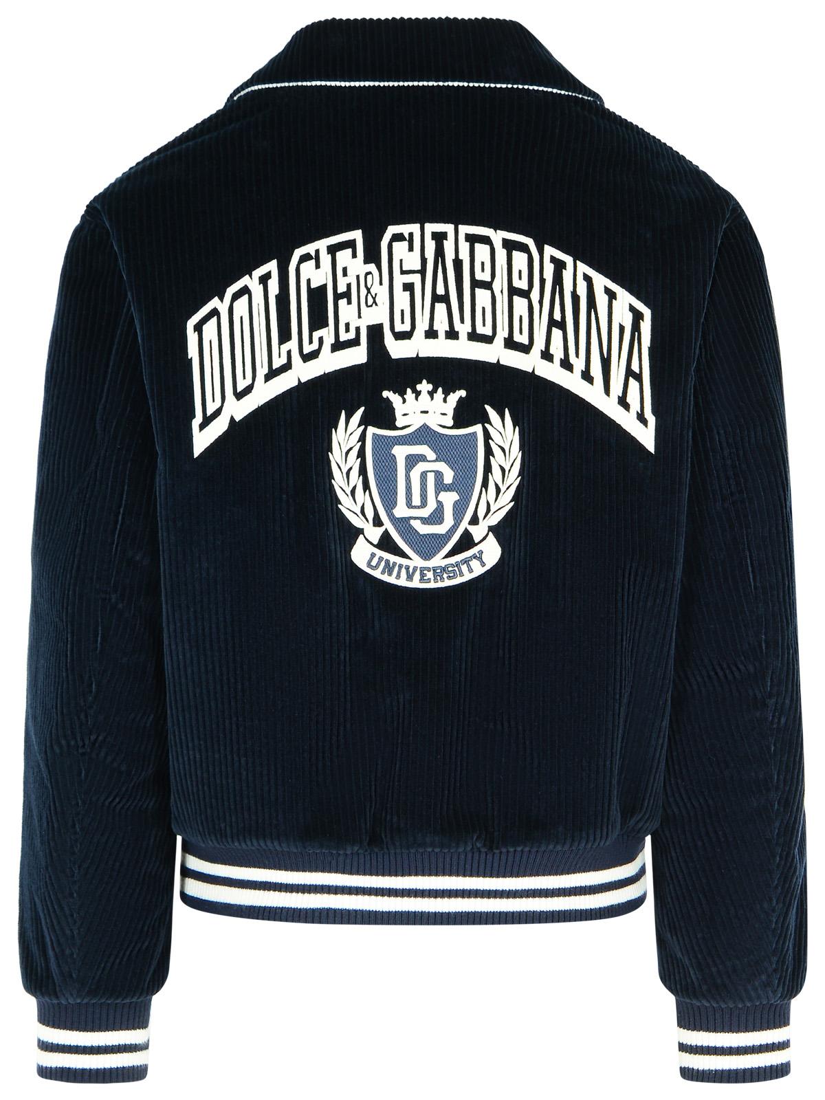 Dolce & Gabbana Navy Cotton Bomber Jacket Men