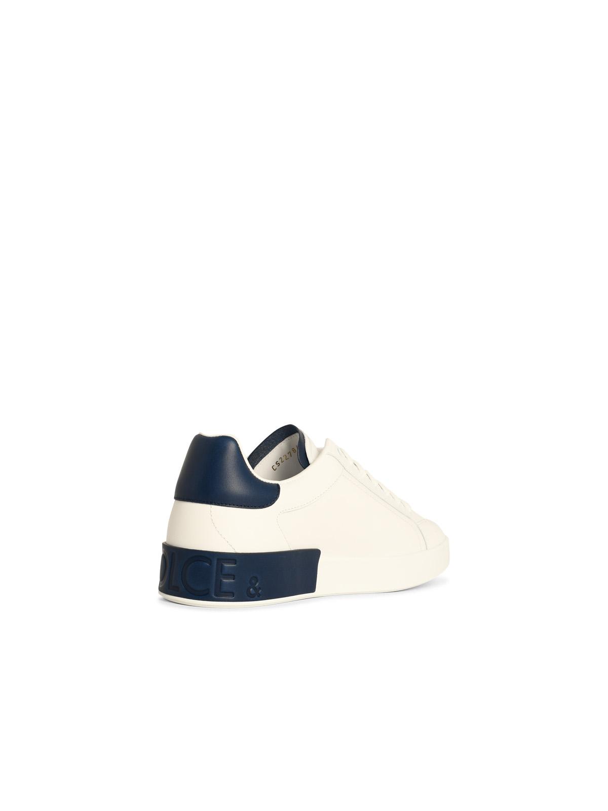 Dolce & Gabbana 'Portofino' White Leather Sneakers Men