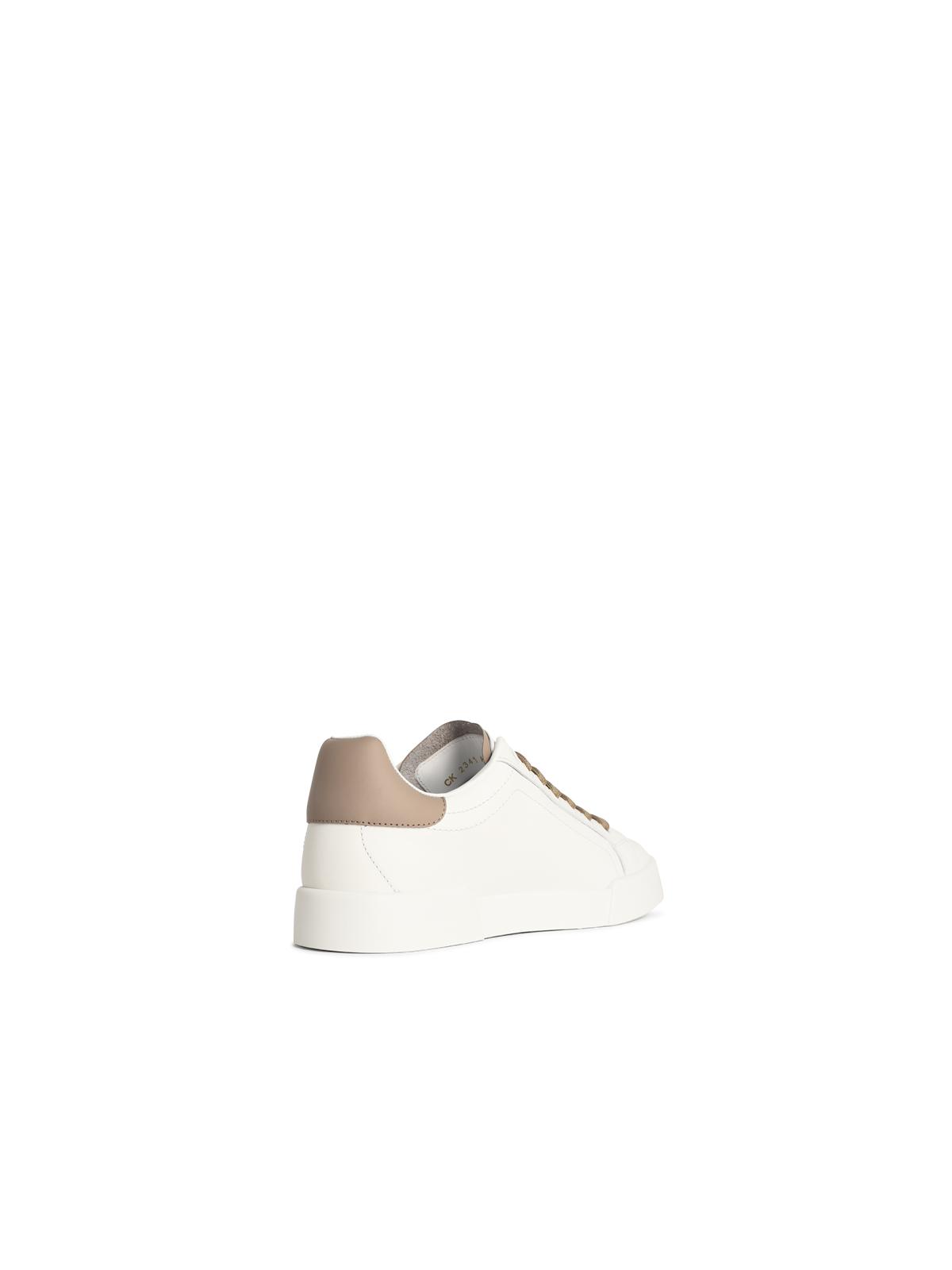 Dolce & Gabbana 'Portofino' White Calf Leather Sneakers Women