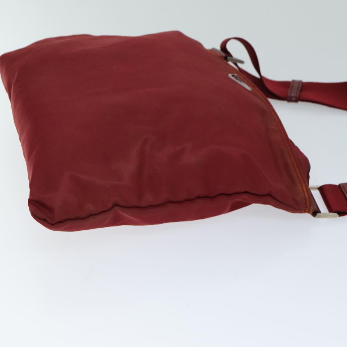 PRADA Shoulder Bag Nylon Red 77080