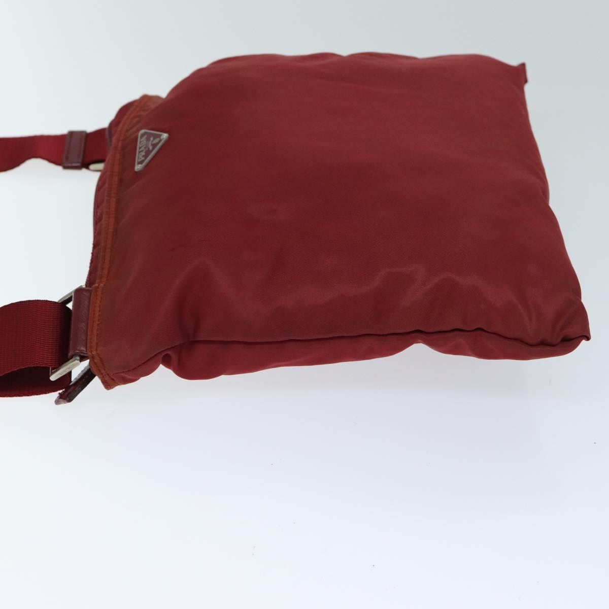 PRADA Shoulder Bag Nylon Red 77080