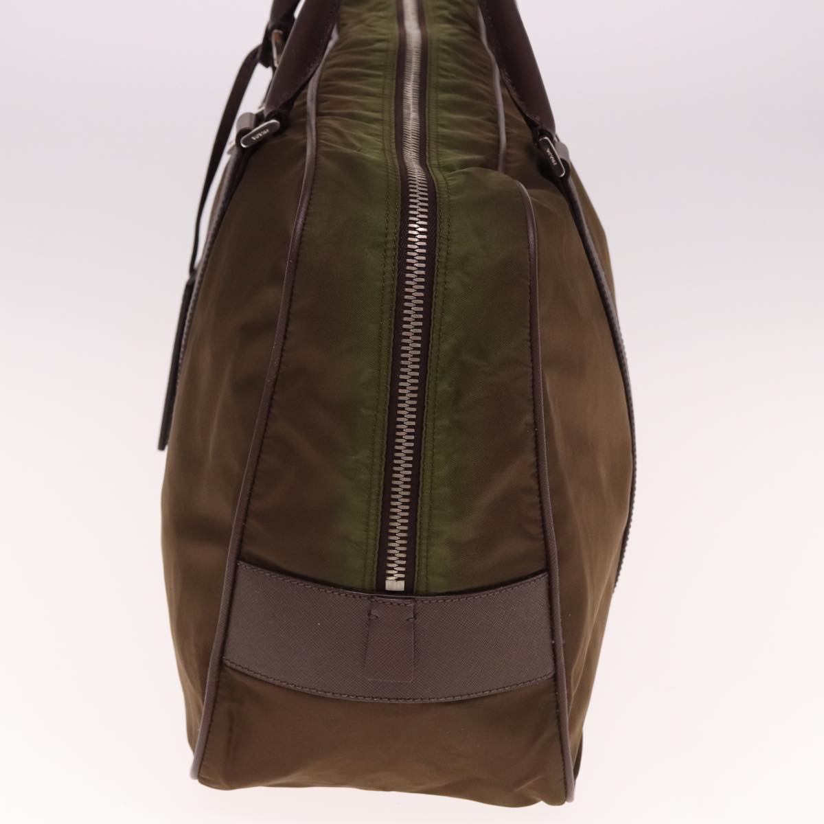 PRADA Boston Bag Nylon Khaki 77083