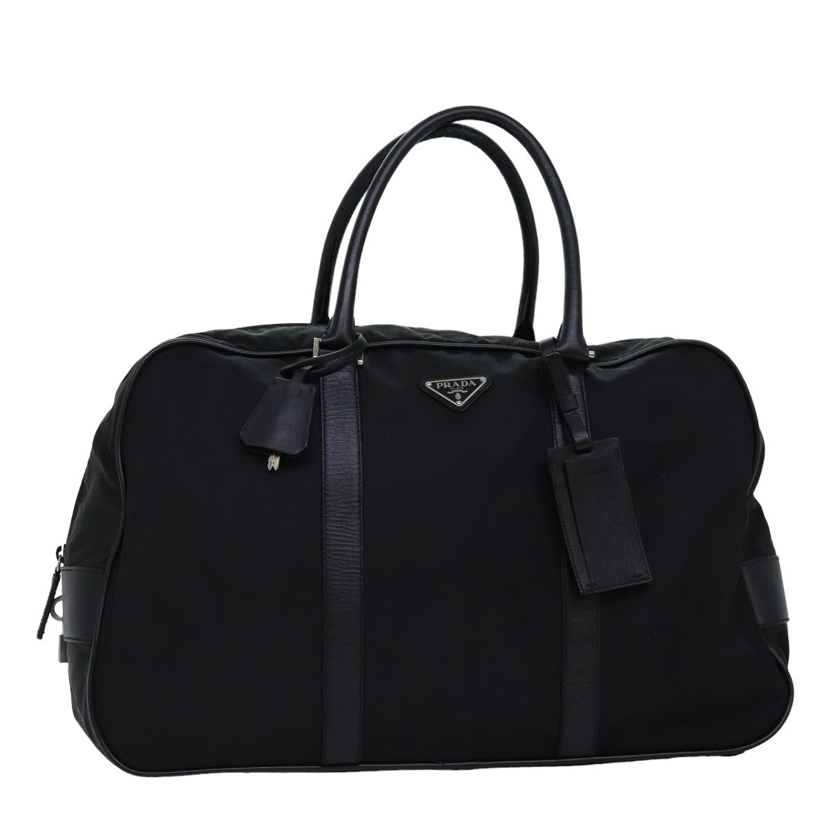 PRADA Boston Bag Nylon Black 77085