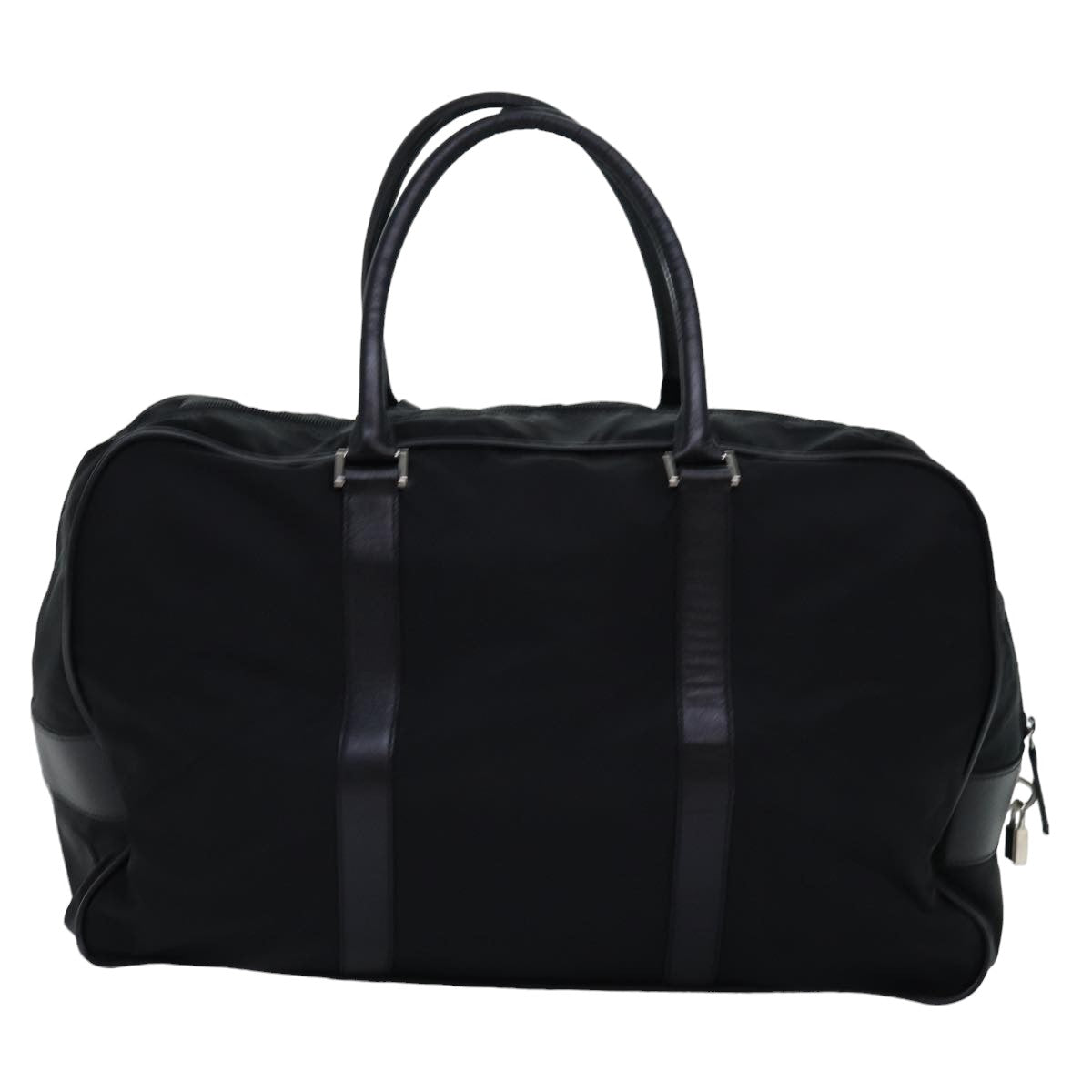 PRADA Boston Bag Nylon Black 77085