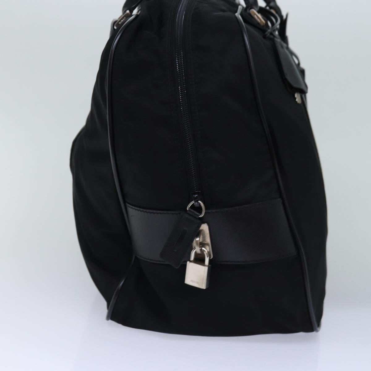 PRADA Boston Bag Nylon Black 77085