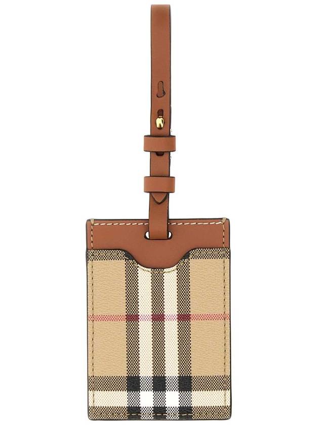 Burberry Check Luggage Tag Beige