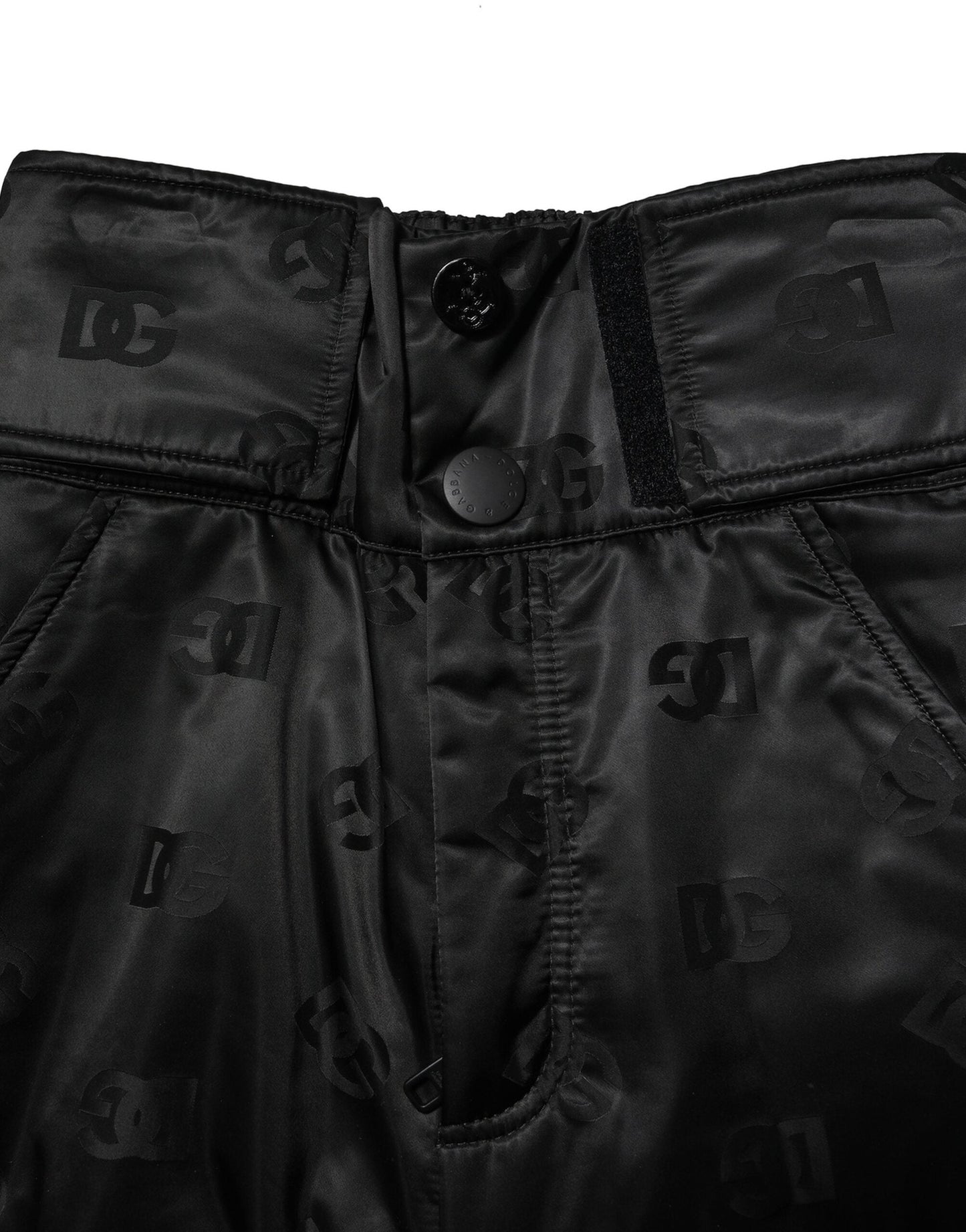 Dolce & Gabbana Black Nylon DG Logo Straight Men's Pants ()