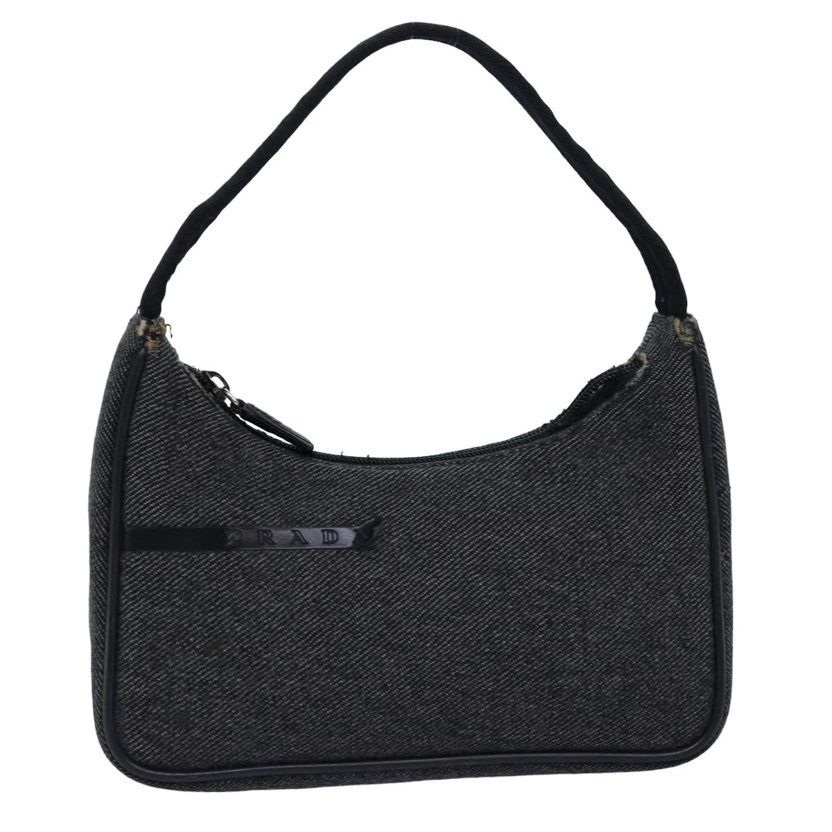 PRADA Sports Hand Bag Canvas Gray 77242