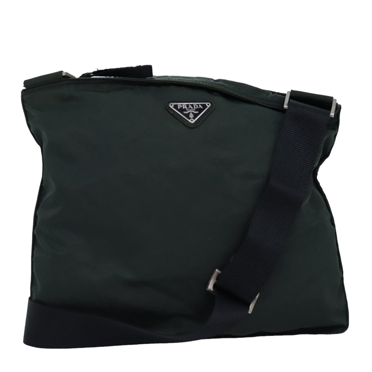 PRADA Shoulder Bag Nylon Khaki 77345