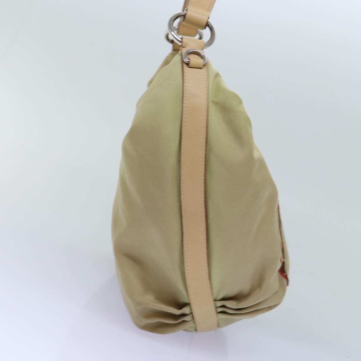 PRADA Shoulder Bag Nylon Beige 77348