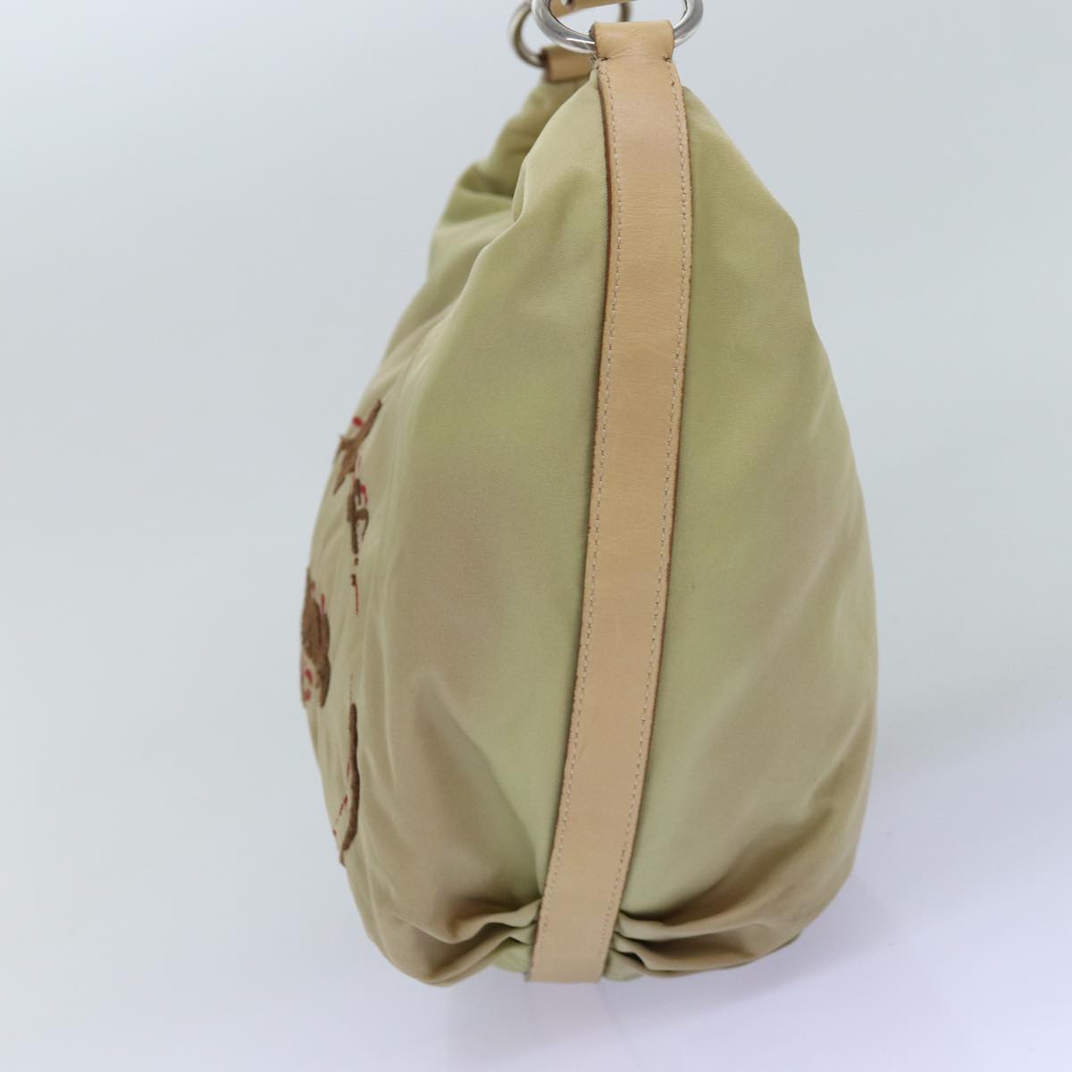 PRADA Shoulder Bag Nylon Beige 77348