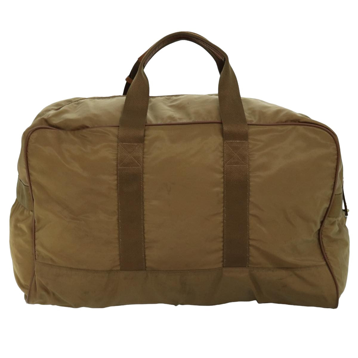 PRADA Boston Bag Nylon Brown 77358