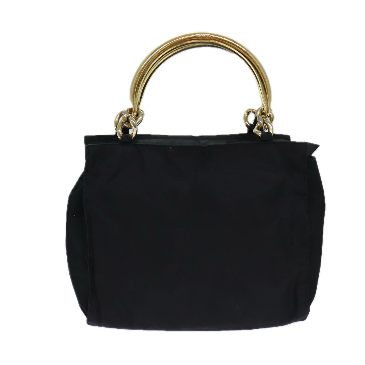 PRADA Hand Bag Nylon Black 77558
