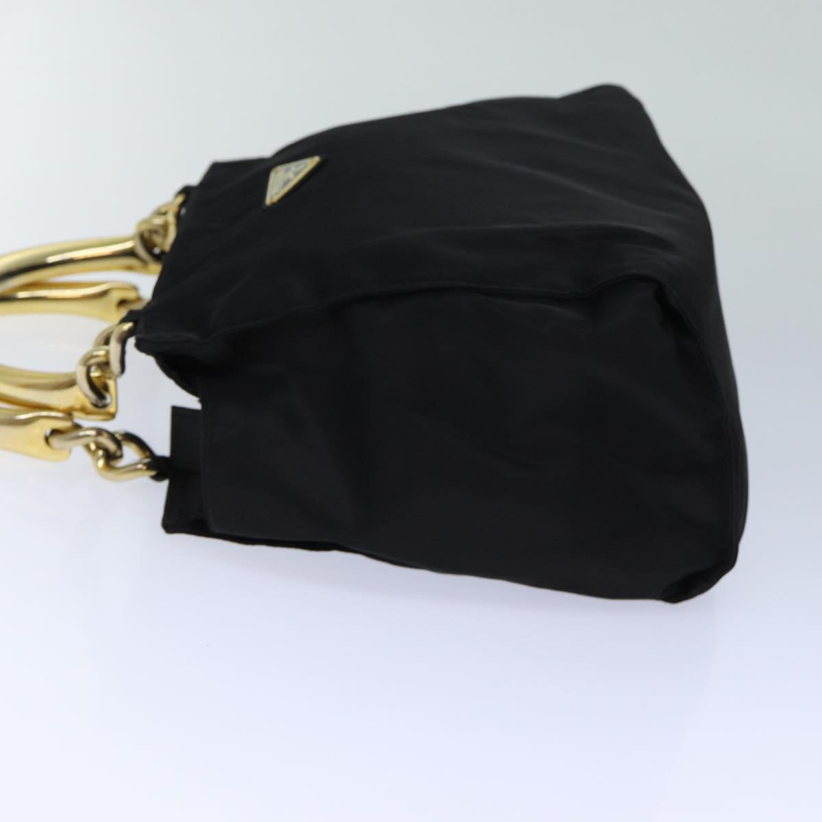 PRADA Hand Bag Nylon Black 77558