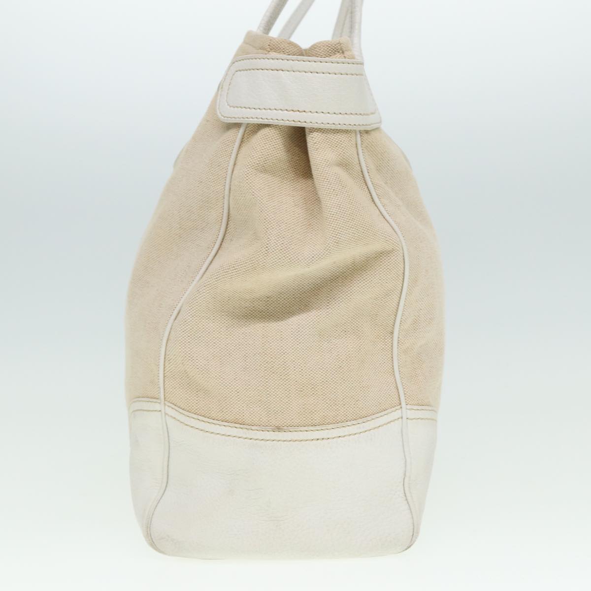 PRADA Tote Bag Canvas Beige 77732