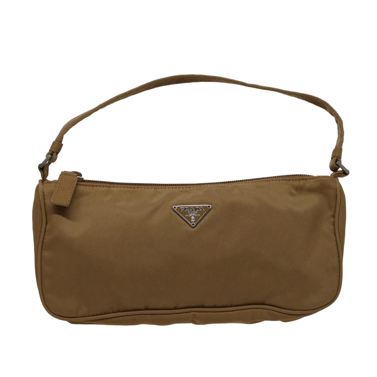 PRADA Accessory Pouch Nylon Beige 77743
