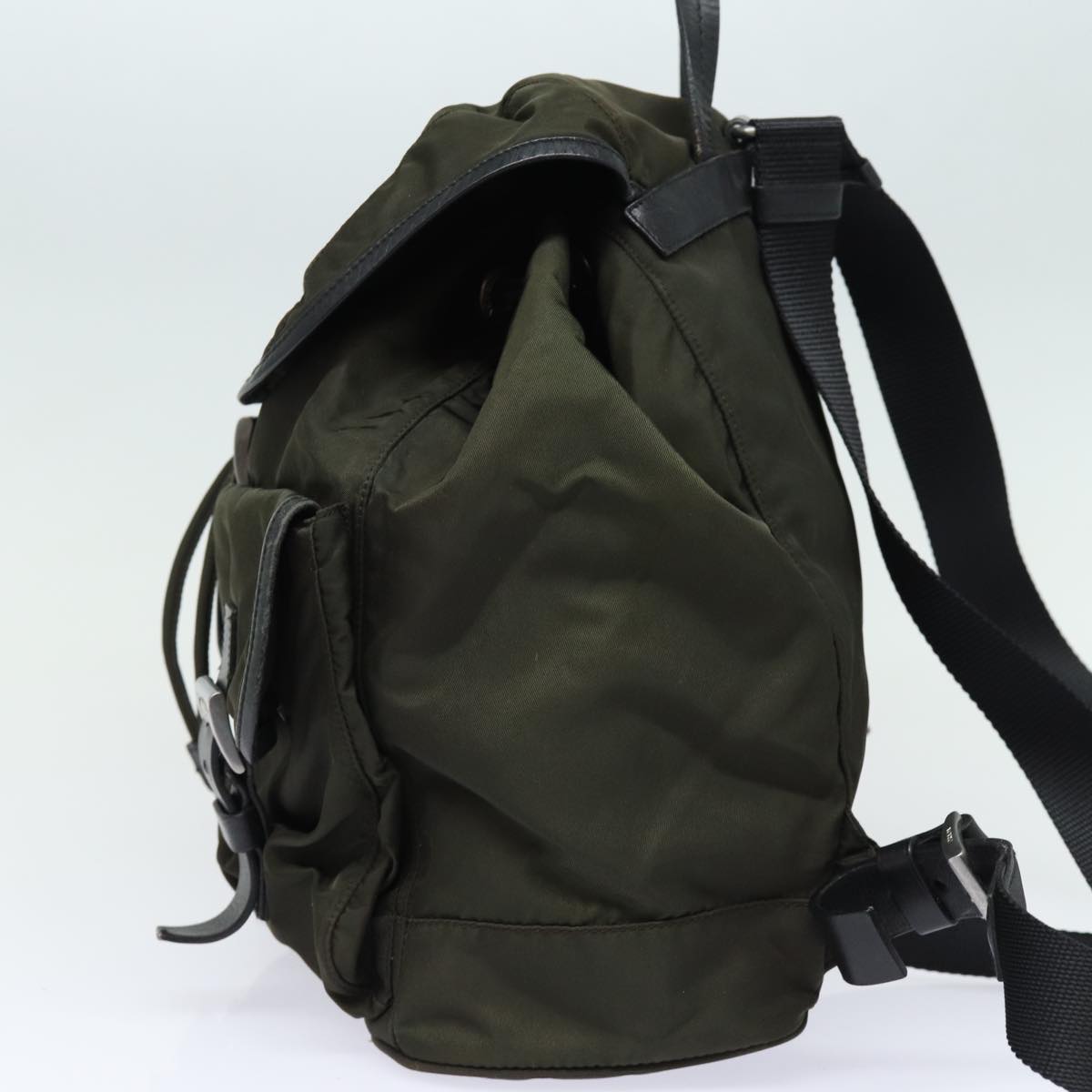 PRADA Backpack Nylon Khaki 78806