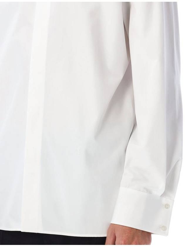 Saint Laurent Cassandre Long Sleeve Shirt White
