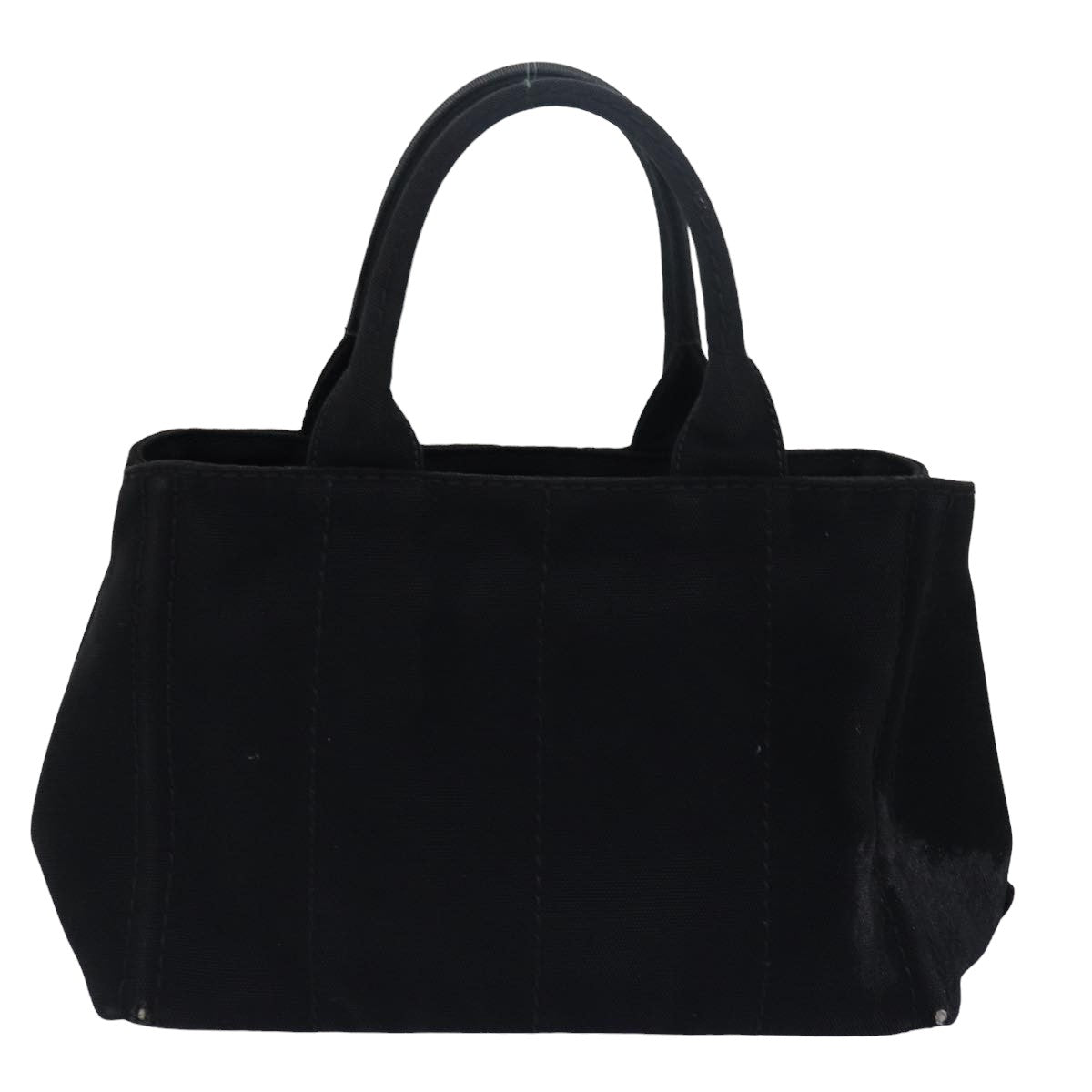 PRADA Canapa PM Hand Bag Canvas 2way Black 79141