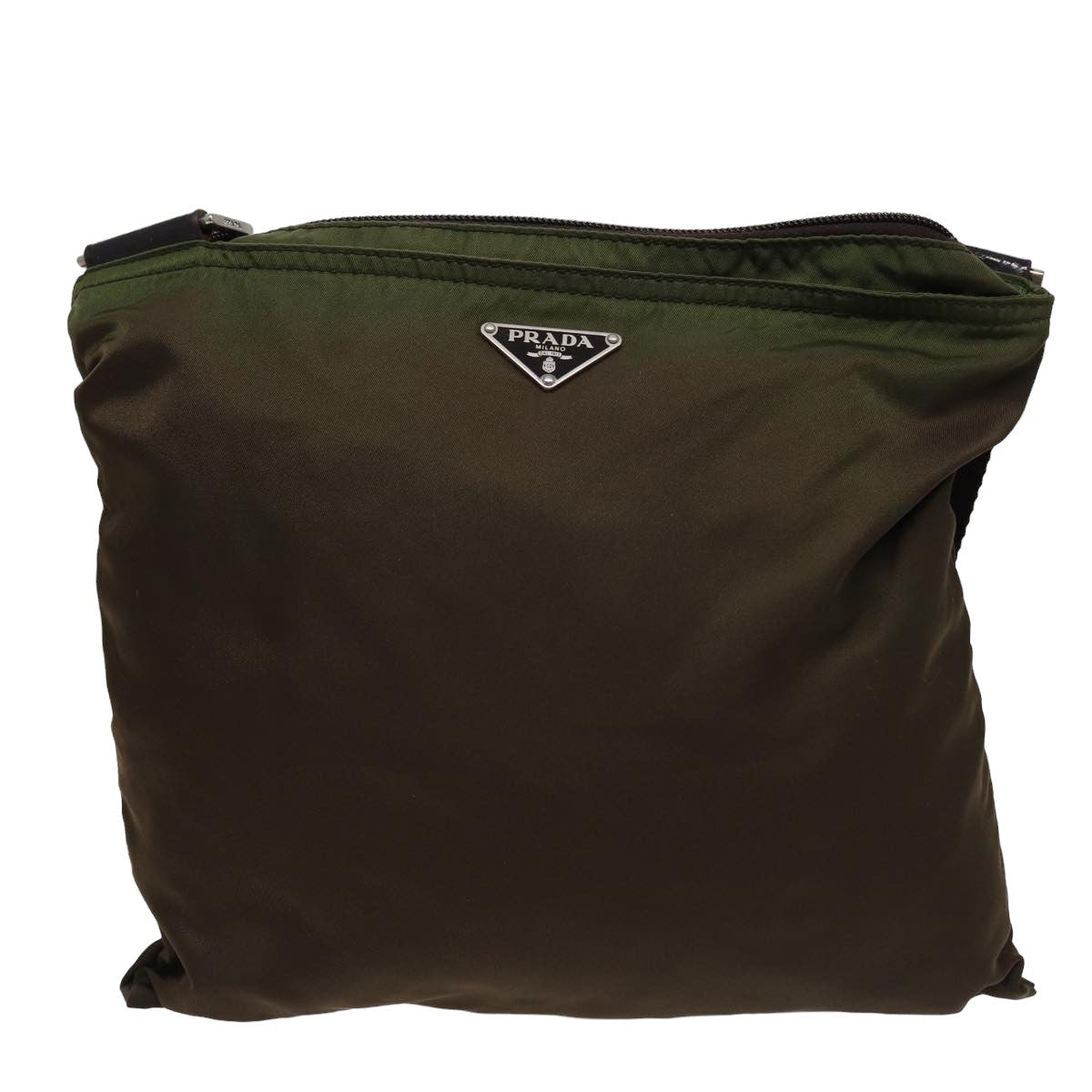PRADA Shoulder Bag Nylon Khaki Brown 79144