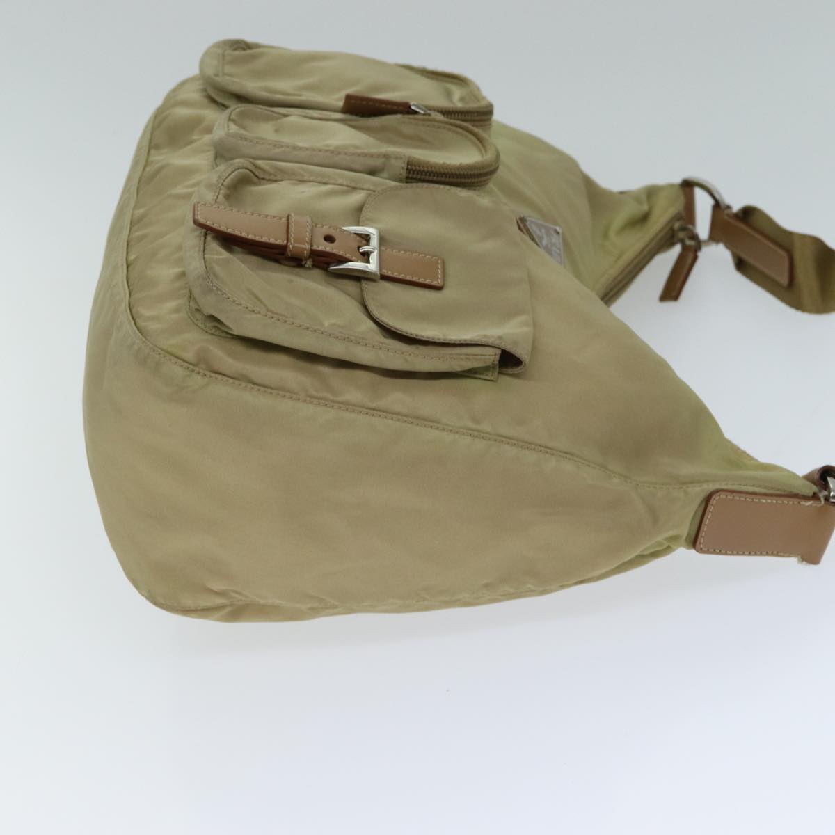PRADA Shoulder Bag Nylon Beige 79150