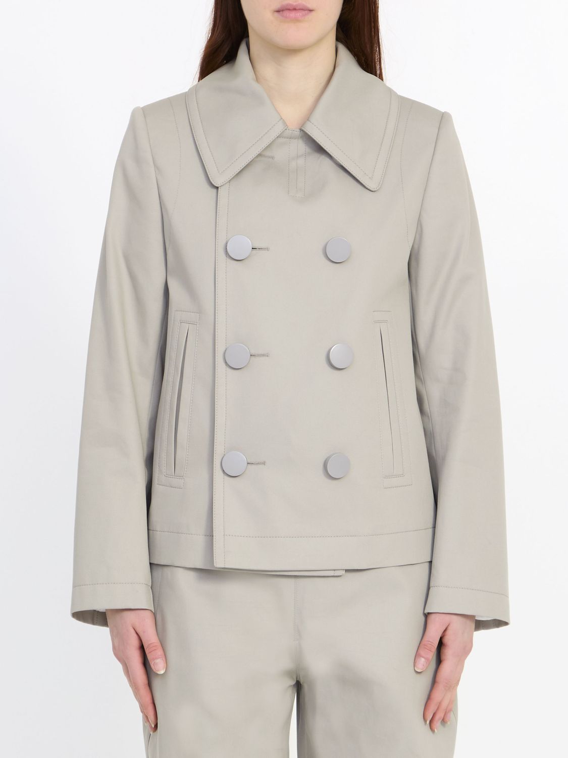BOTTEGA VENETA Double-Breasted Peacoat (Size 40)
