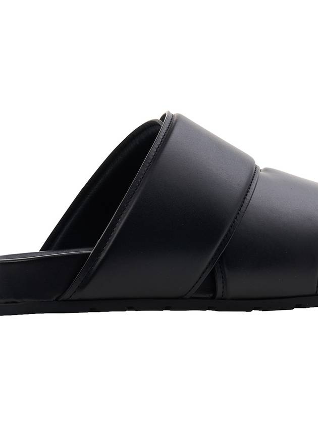 Bottega Veneta Bridge Leather Slippers Black