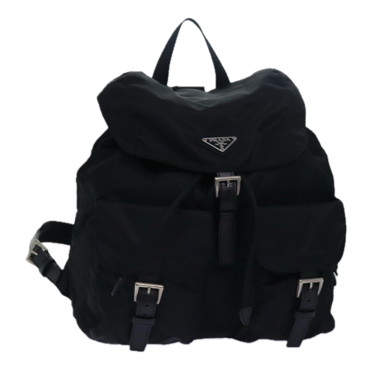 PRADA Backpack Nylon Black 79370