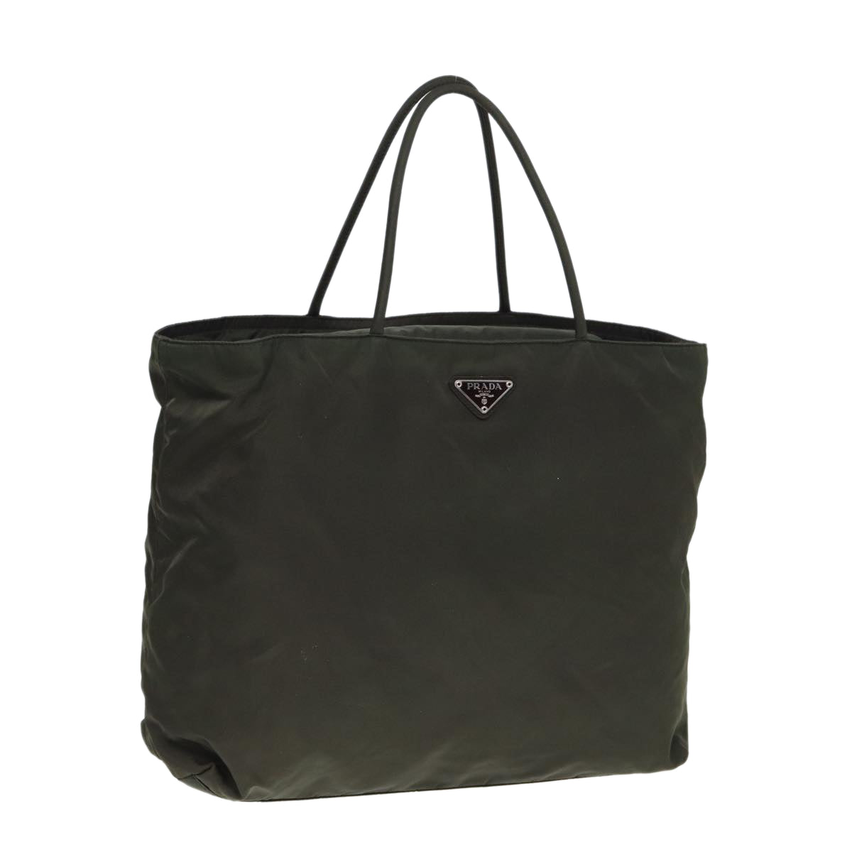 PRADA Hand Bag Nylon Khaki 79523