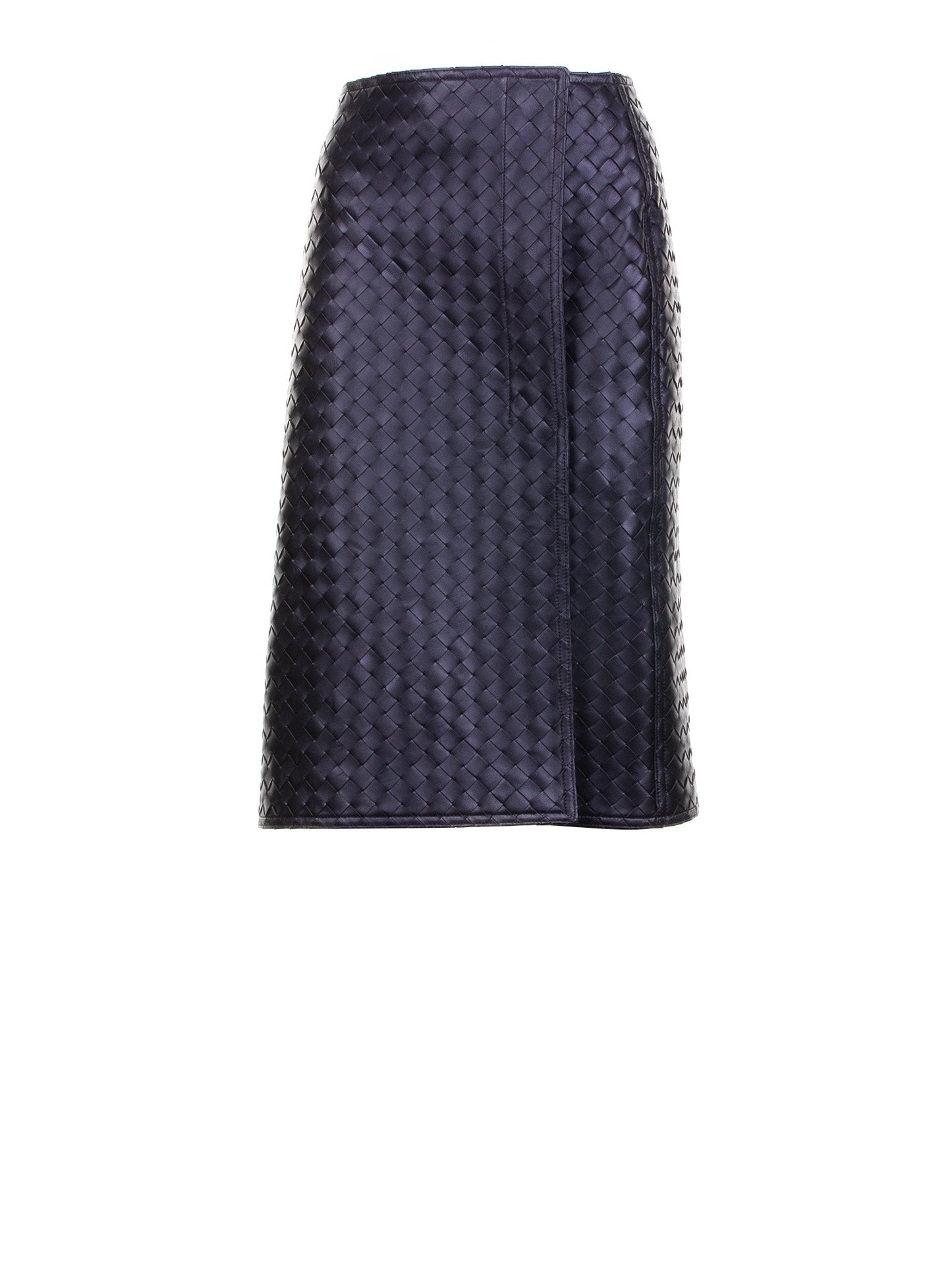 BOTTEGA VENETA Luxe Leather Sheath Midi Skirt
