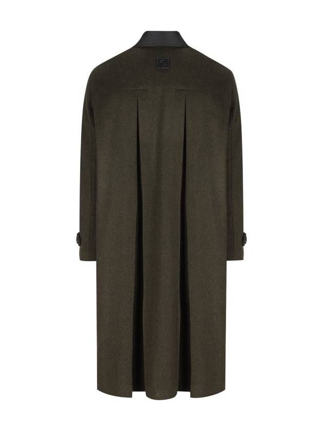 Fendi Mohair Wool Single Coat Green