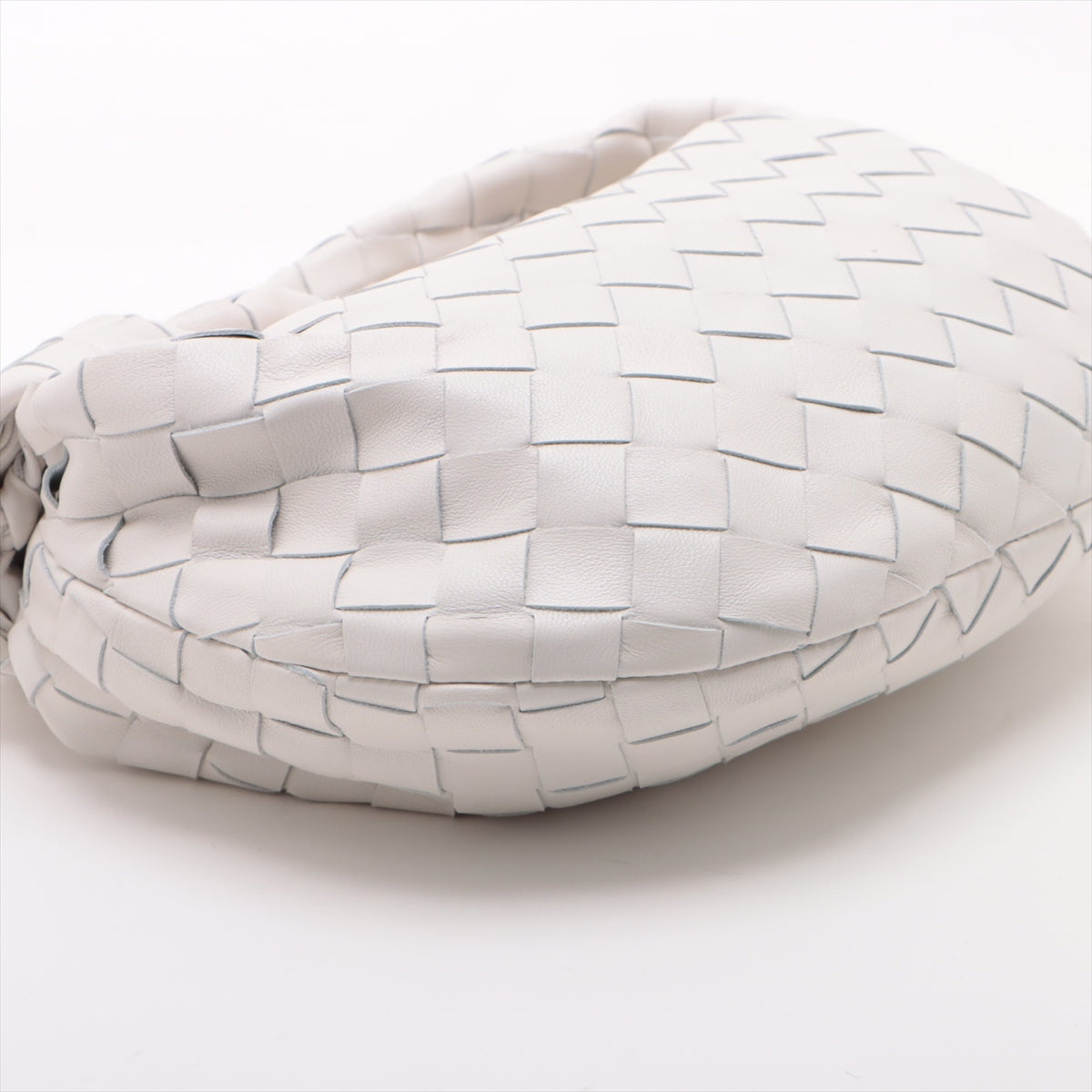 Bottega Veneta Mini The Jodie Interlude Leather Handbag White