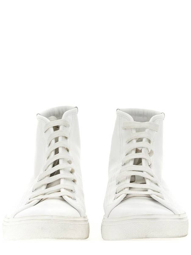 Saint Laurent Malibu Mid Leather High Top Sneakers