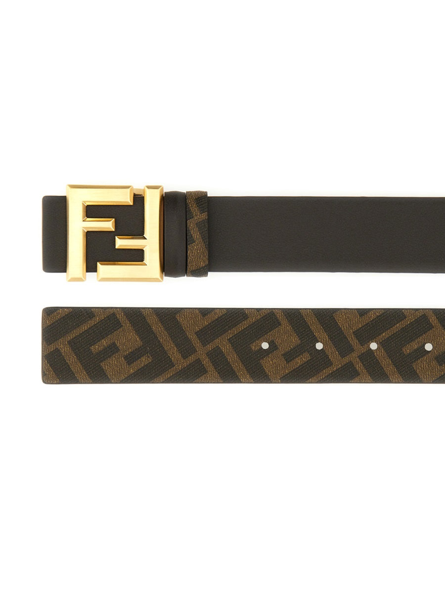 FENDI Squared FF Leather Belt