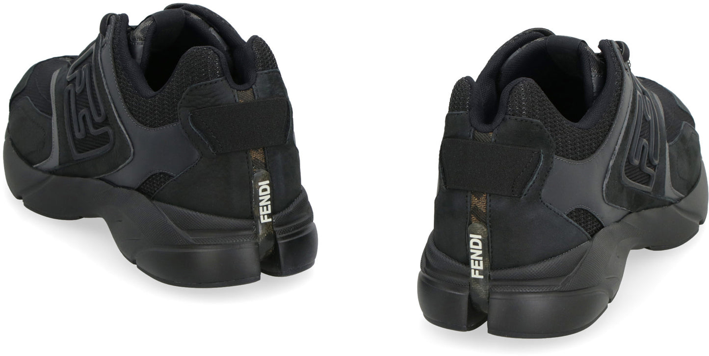 FENDI Fast Lane Nubuck Sneakers for Men