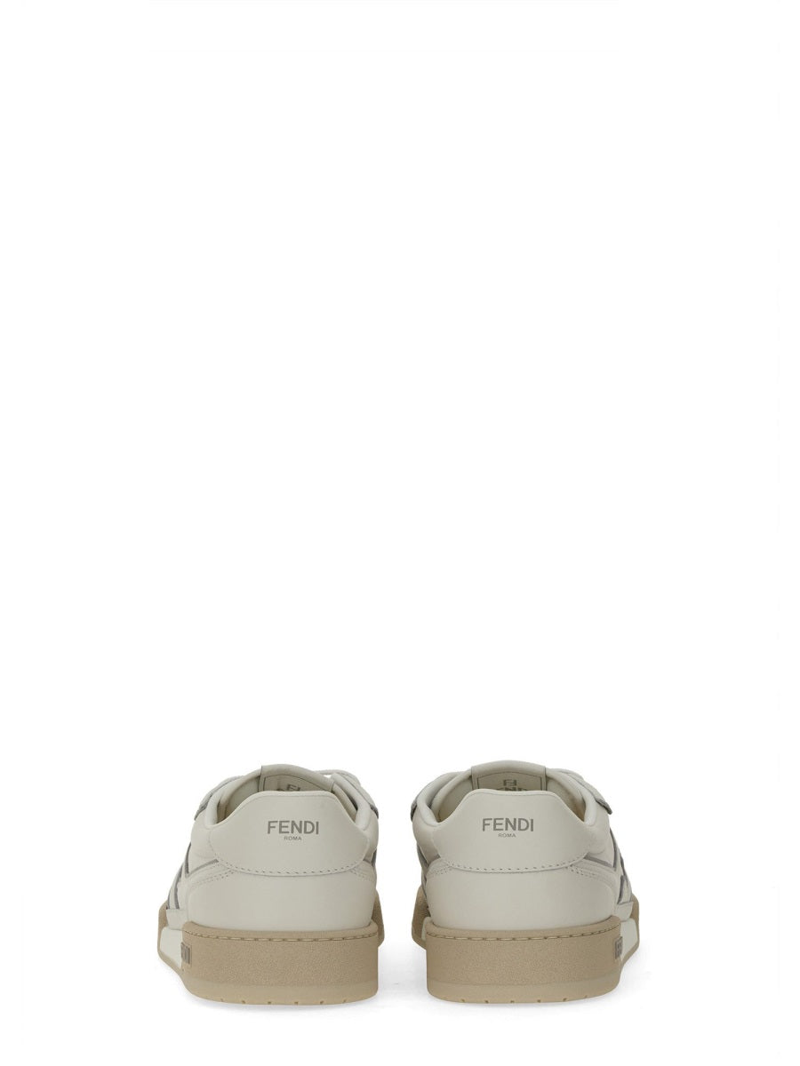 FENDI Classic Leather Sneakers with Rubber Sole - SS25
