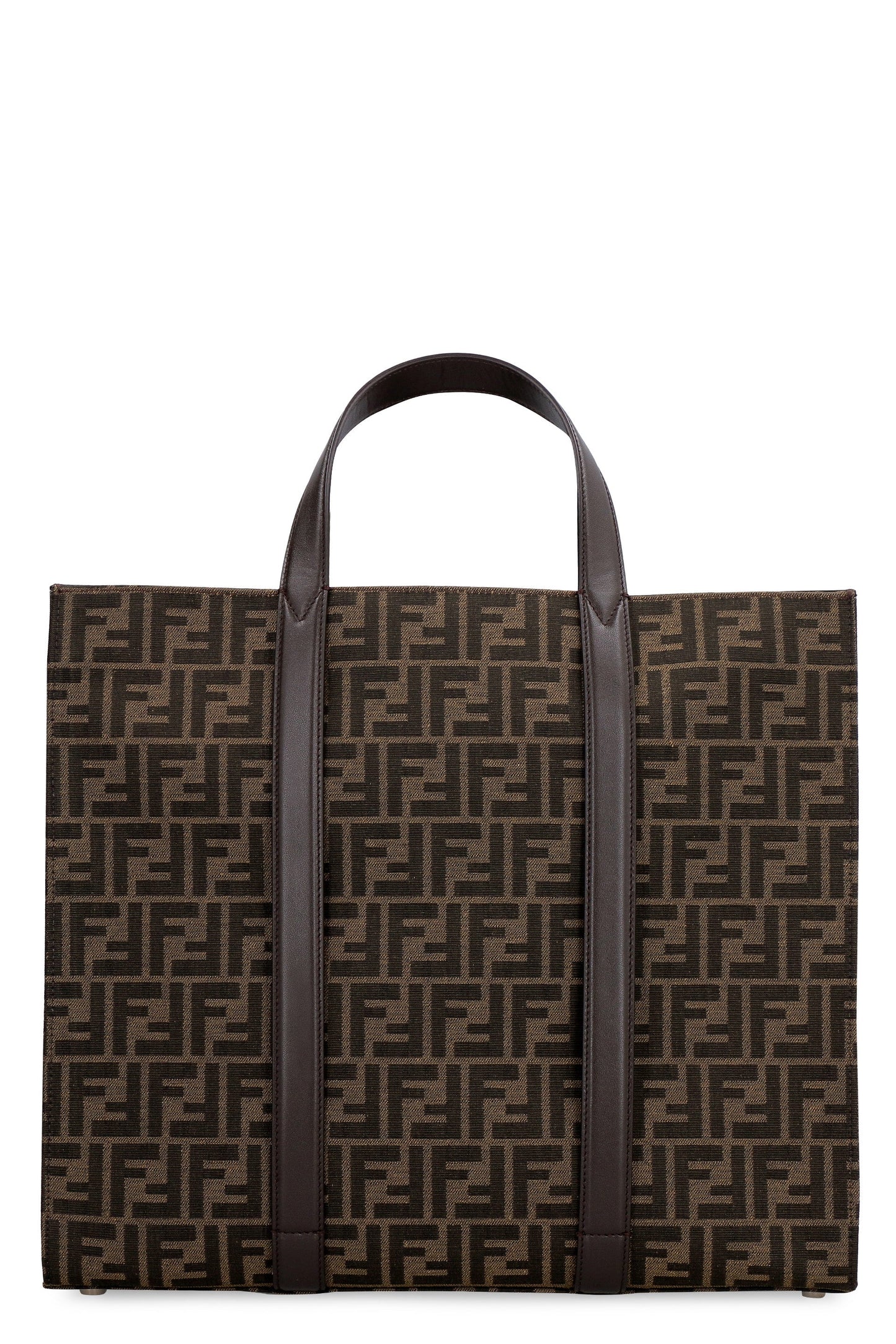FENDI Embroidered Canvas Mini Shopping Handbag