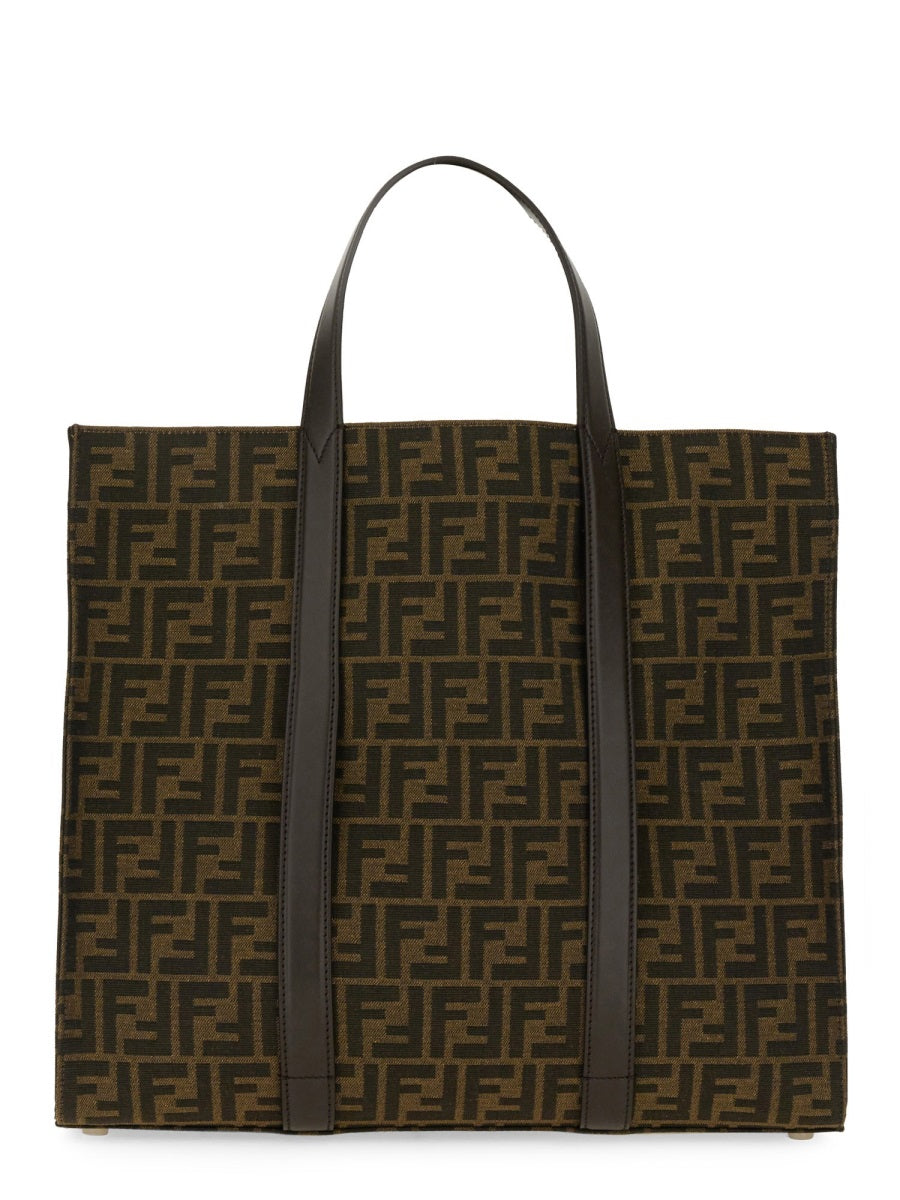 FENDI Soft Fabric Jacquard Shoulder Bag - 35 CM x 41 CM x 19 CM