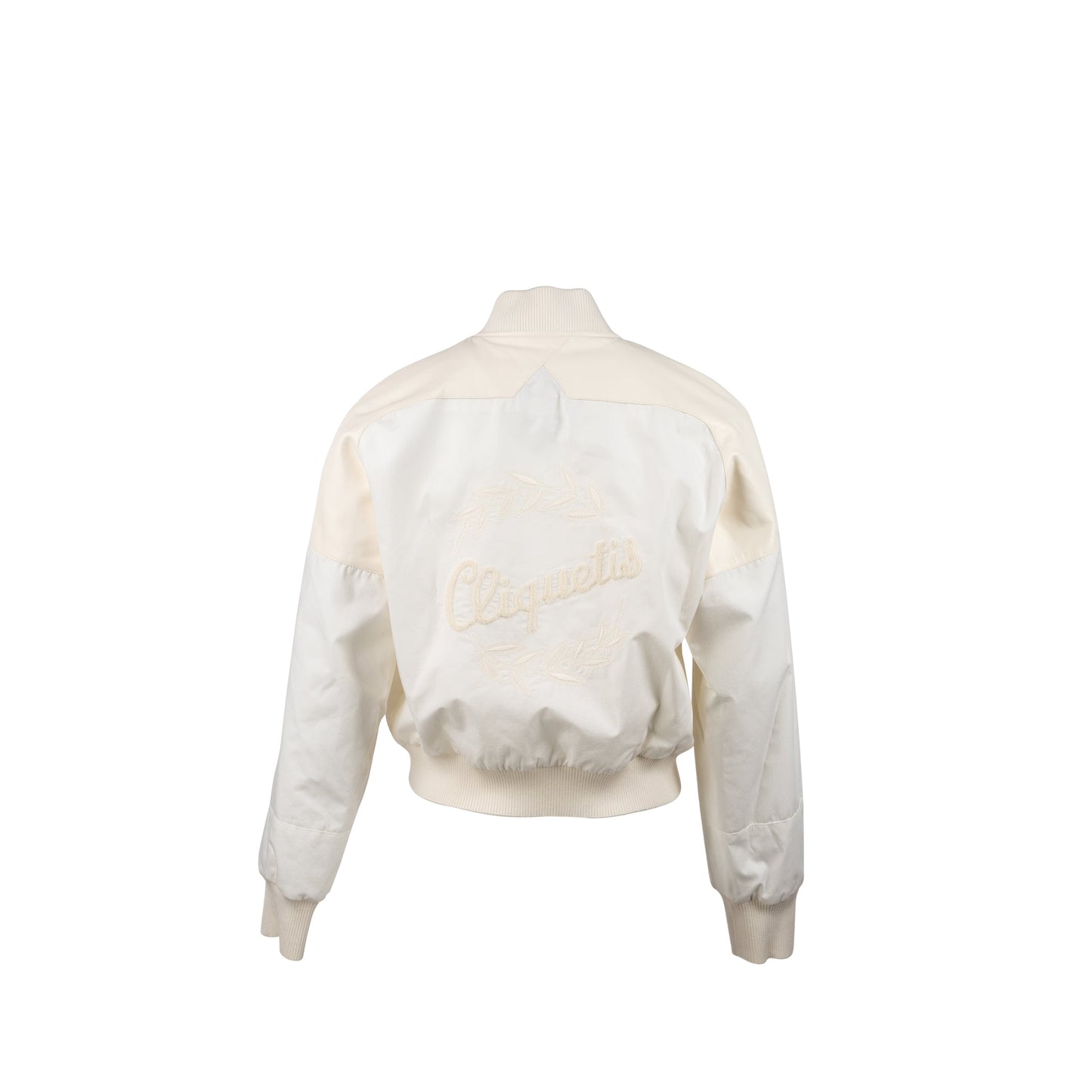 Hermes Size 34 blouson bride esprit bombers jacket cotton/ polyamide white