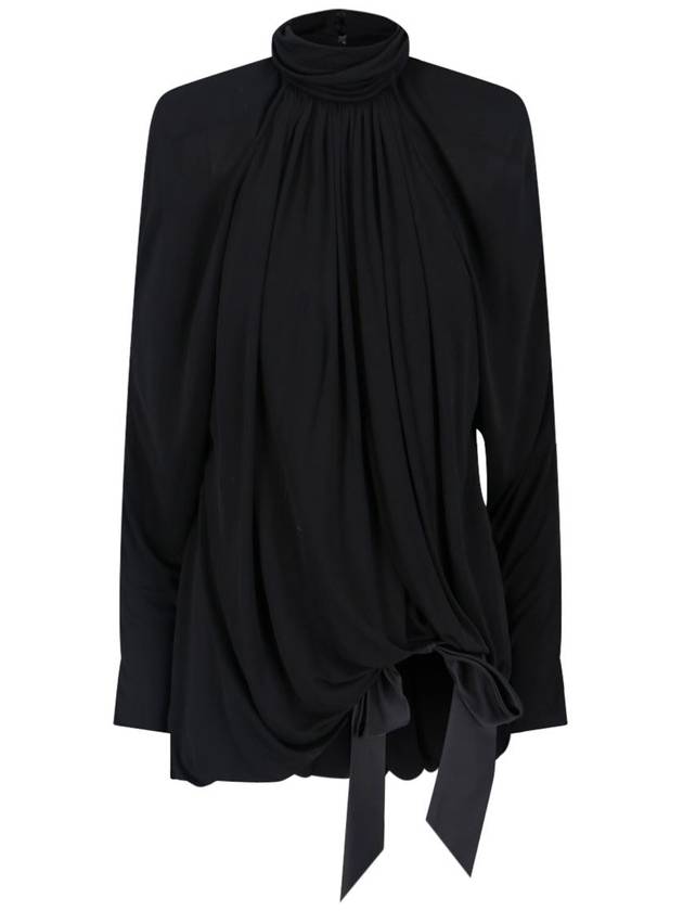 Saint Laurent 23 fw Drape Jersey Dress 744258Y6H331000 B0020499023
