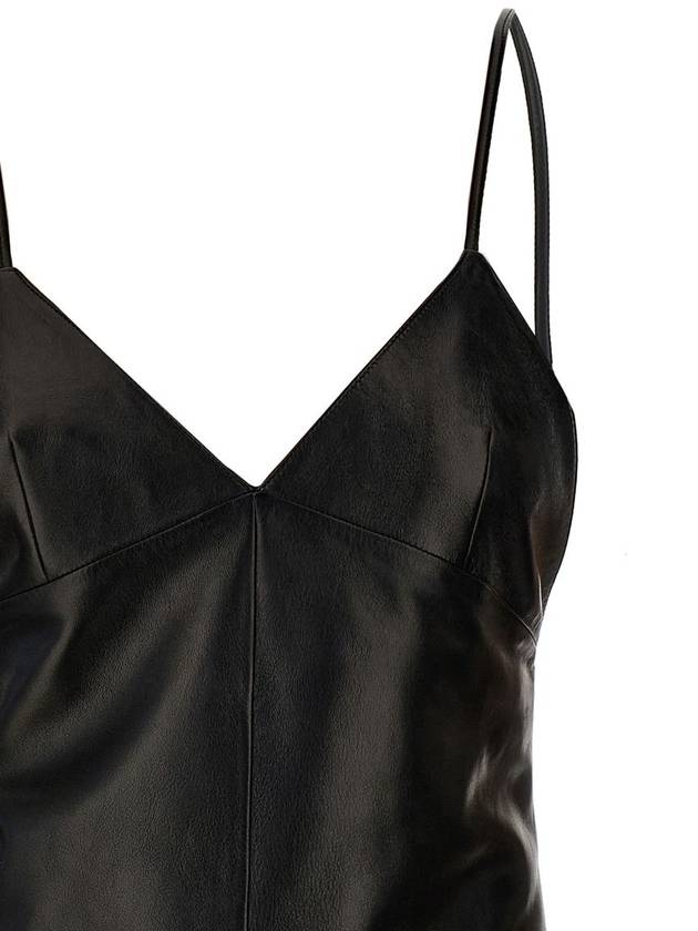 Saint Laurent Saint Laurent Leather Slip Dress