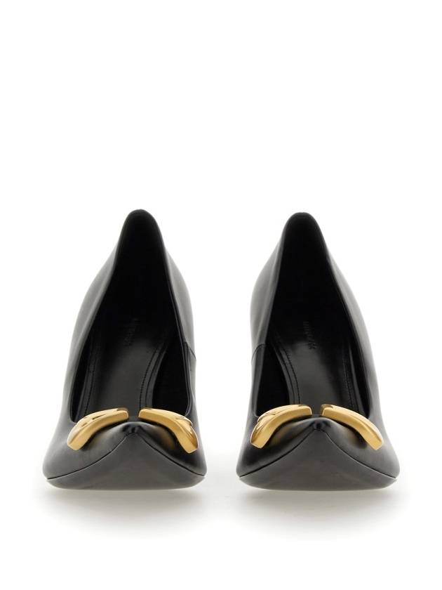Balenciaga Women's Logo Plaque Pointed toe Heels BLACK