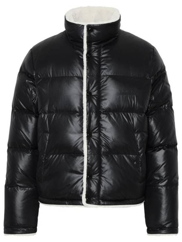 Saint Laurent Shearling Lining Nylon Down Puffer Jacket Black