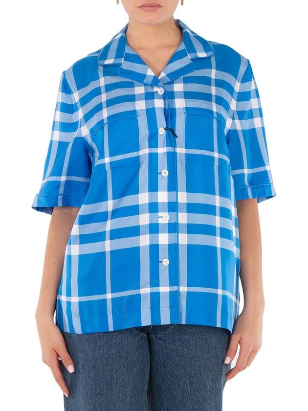 Burberry plaid pattern silk shirt 8065819